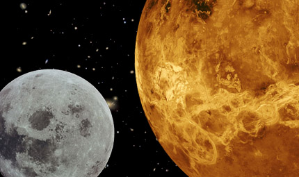 On The Moon And The Planet Venus